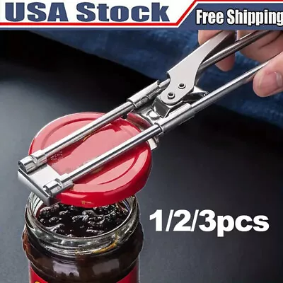 3x Adjustable Multifunctional Stainless Steel Can Opener Jar Lid Gripper Kitchen • $4.99