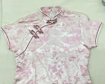 LP Pink Floral Asian Kimono Dress Size L • $35