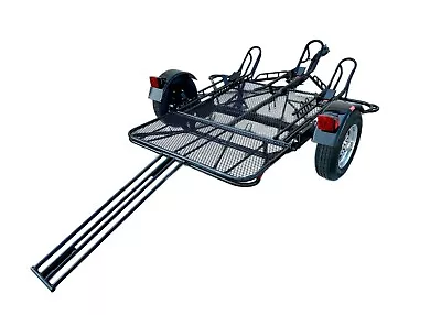 Folding 3 Rail Dirt Bike Sport Bike Scooter Motorcycle Trailer Used For Yamaha   • $2724