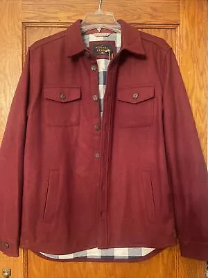 The Normal Brand Brightside Workwear Flannel Lined Jacket  - Red/Maroon Med NWT • $52