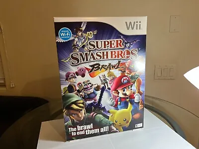 Super Smash Bros Wii Nintendo Wii Promo Retail Cardboard Counter Display Kiosk • $199.99