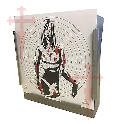 100 Air Rifle Woman Zombie Colour Paper Targets 14cm Pistol Gun 100gsm Uk Made • £9.99