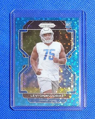 6/79 Levi Onwuzurike 2021 Panini Prizm No Huddle Blue #423 Lions Rookie RC • $7.88