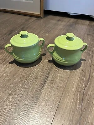 Le Creuset Pair Of Soup Bowls With Lid  Green Set Of 2 • £16