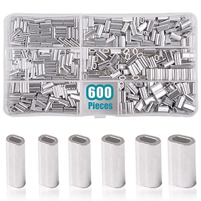 $24.64 • Buy OROOTL Fishing Crimp Sleeves Kit -600pcs/box Single Barrel Crimp Sleeves Asso...