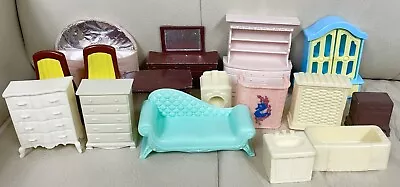 Lot Of Vintage Plastic Superior & Marx Dollhouse Furniture & Accessories 16pc • $13.99