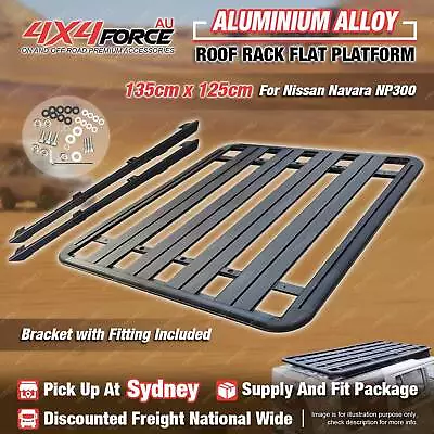 135x125cm Al-Alloy HD Roof Rack Flat Platform For Nissan Navara NP300 Dual SYD • $485