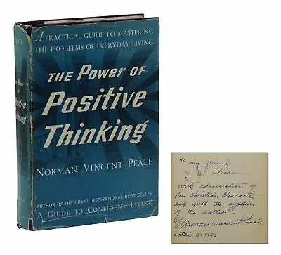 The Power Of Positive Thinking ~ NORMAN VINCENT PEALE Signed First Edition 1952 • $3500