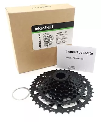 MicroSHIFT Acolyte Super Short Cassette 8 Speed 11-38t Black ED Coated • $29.80