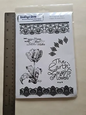 Indigoblu Rubber Stamps Set A5  Nottingham Lace  Bnip *look* • £12.99