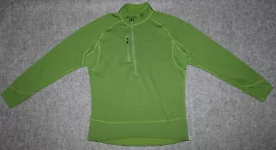 PATAGONIA MEN'S R1 FLASH FLEECE 1/2 ZIP 40105 2008 Green Sz L Pullover • $39.59