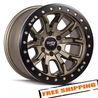Dirty Life 9303-7973MGD38 DT-1 Satin Gold W/Simulated Ring 17x9 Wheel • $385.99