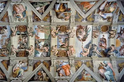 Jigsaw Puzzle Work Of Art Renaissance Sistine Chapel HUGE 5000 Piece NEW 60 X40  • $125