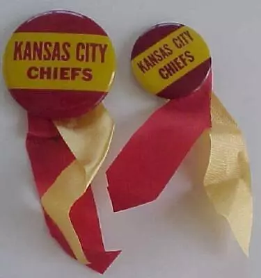 1960s AFL Kansas City Chiefs Old Style Hank Stram Championship Era TWO Pin Set! • $9.99