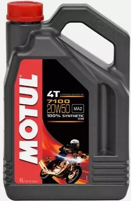 Motul 7100 20w50 SYNT Motorcycle Engine Oil GALLON Honda Yamaha Suzuki Kawasaki • $46.95