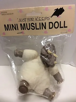 Just For Keeps Mini Muslin Doll Green Dinosaur Toy Doll • $8