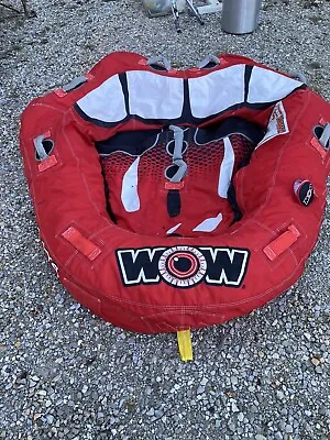 2 Person Inflatable Towable Tube For Boating WOW SPORTS HOT LIPS • $109