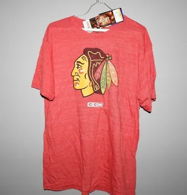 NHL CCM Vintage Chicago Blackhawks #2 Hockey Shirt New Mens Sizes MSRP $35 • $12.49