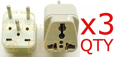 3PK Israel Plug Adapter Universal Output Socket 3 Prong Adaptor  • $4.49