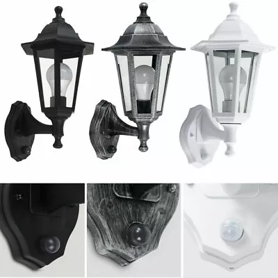 Traditional Outdoor Wall Lantern Dusk Til Dawn Sensor IP44 Garden Outside Light • £16.99