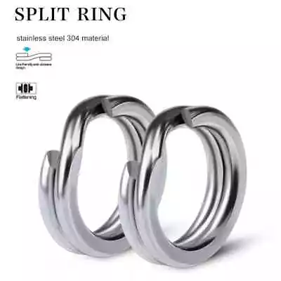 5 Ultra Strong Stainless Steel Split Ring Loop Key Link Jump Hoop Craft Findings • £2.60