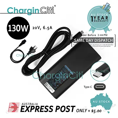 Dell 130W USB-C Type-C AC Adapter Power Charger XPS 15 9500 9575 17 9700 • $69.99