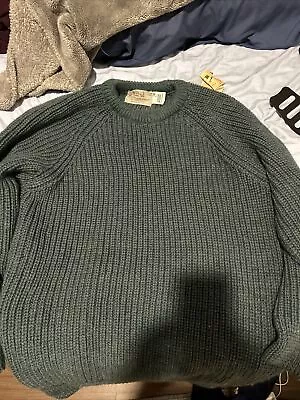 Aran Sweater Market Men’s XL Wool Sweater Green • $40