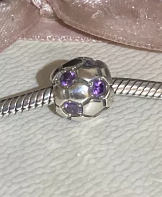 £35 • Buy Genuine Pandora Purple Football Charm 790444CZP