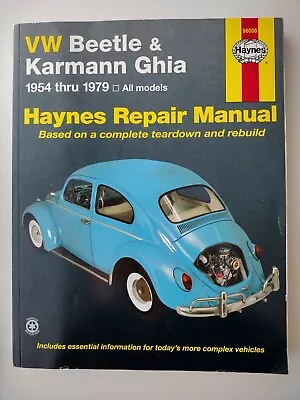 Repair Manual  Haynes 96008 For Volkswagen Beetle And Karmann Ghia 1954 - 1979 • $13