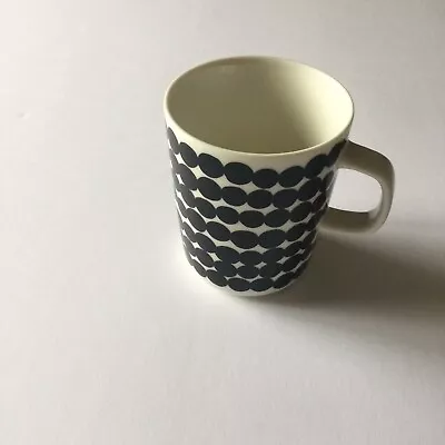 MARIMEKKO Siirtolapuutarha Räsymatto Motif Oiva MUG BLACK WHITE NEW • $34.99