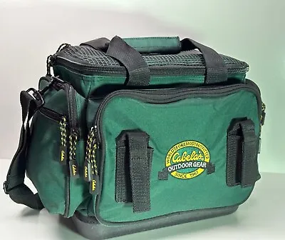 Cabelas Pro Outdoor Gear Fishing Tackle Bag Hard Bottom - 6pc 3650 Plano Boxes • $49.95