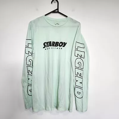 The Weekend Starboy World Tour T-shirt Men Size Large Green Long Sleeve • £24.72