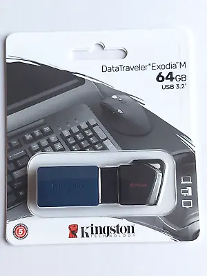 £4.90 • Buy Kingston 64GB USB Flash Drive - DataTraveler Exodia M (USB 3.2)