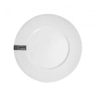 Porcelain Side Plate White Rim Round Dimple Effect Hammered Finish Tableware • £6.95