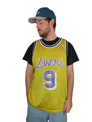 $38.50 • Buy Vintage Champion Nick Van Exel Los Angeles Lakers NBA Jersey Mens Size 48 Large