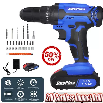 3/8'' Rechargeable Wireless Cordless Electric Screwdriver Drill Set Power Tool • $31.90