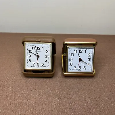 Lot Of 2 Vintage Traveling Alarm Clocks; Ingraham Westclox • $12.97