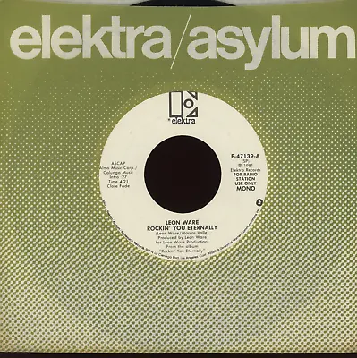 Leon Ware - Rockin' You Eternally On Elektra Promo Modern Soul 45 • $44.99