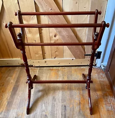 Vintage Jay Import Co. Wood Quilt Blanket Towel Display Hanger Rack Floor Stand • $299.99