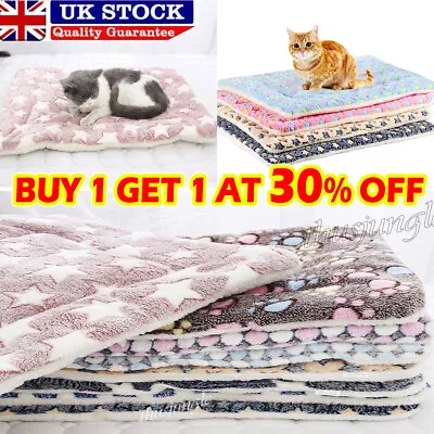 £6.23 • Buy Pet Blanket Cat Dog Puppy Bed Mattress Kennel Calming Fleece Winter Sleeping Mat