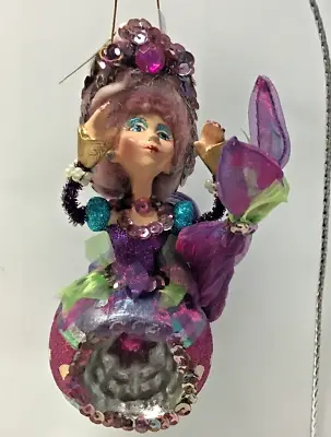 Katherine’s Collection Ornament Reflector Glamorous Mermaid 12220 Purple Tail • $23.99