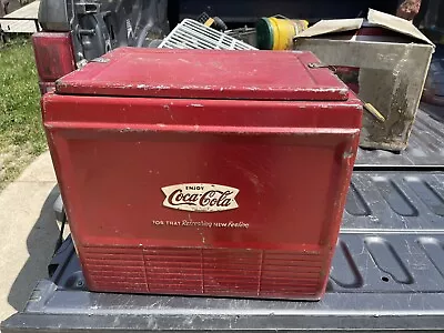 1950’s VINTAGE Coca Cola PICNIC Cooler Progress REFRIGERATOR CO. LOUISVILLE KY • $300