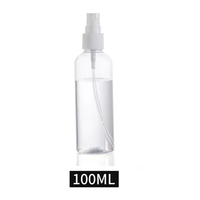 30/50/100ml Spray Bottle Plastic Transparent Refillable Empty Travel Sample • £2.59