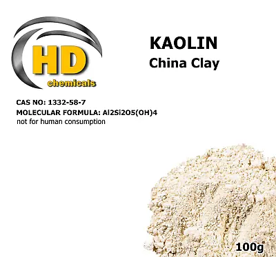 100g Kaolin China Clay Powder - 100% Pure Natural Quality Product FREE PP • £7.99