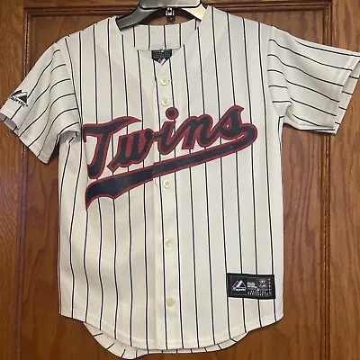 Vintage Majestic MLB Minnesota Twins Joe Mauer #7 Jersey Size Youth S • $29