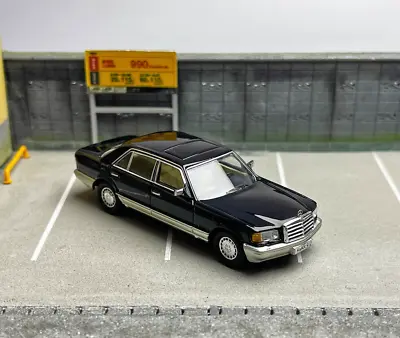 ZD Master 1:64 Black 560SEL W126 Sedan Sports Model Diecast Metal Car BN • $35.99