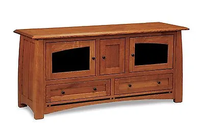 Amish 63  Boulder Creek TV Stand Solid Wood Console Media Cabinet Storage • $1999