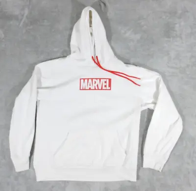 Marvel Hoodie Mens Large X-Men Graphic Print Long Sleeve White Casual • $15.75