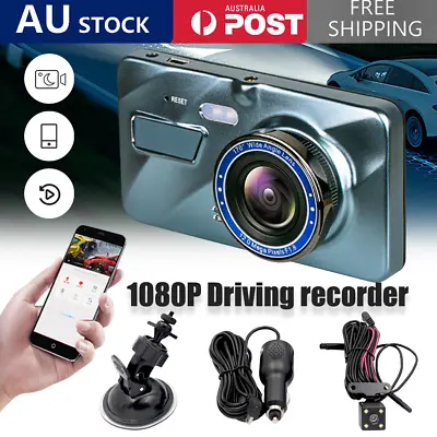 $30.95 • Buy 1080P Car Dash Camera Video DVR Recorder Front And Rear Night Vision Dual Cam AU