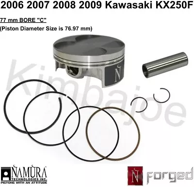 2006 2007 2008 2009 Kawasaki KX 250 F 77 Mm BORE  C  Namura Piston Kit  • $116.34